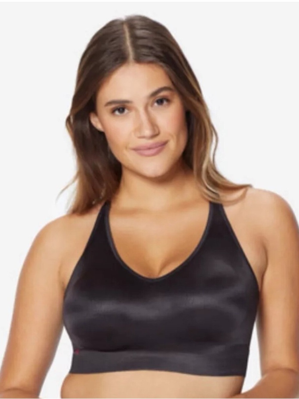 Ruby Ribbon Pin Up Demiette Bra 3051 NWOT Wire-Free Racerback Black Lace Size 34